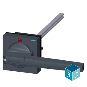 SIEMENS ACC MCCB, DOOR COUPLING ROTARY OPERATING MECHANISM STANDARD WITH TOLERANCE COMPENSATION SIZE 100 x 100mm Shaft 12 x 12, 300mm,Test 0-I, COMPLETE WITH HANDLE SIZE 200 mm ACCESSORY FOR 3KD SIZE 5, 3KF SIZE 5 - Gambar 4