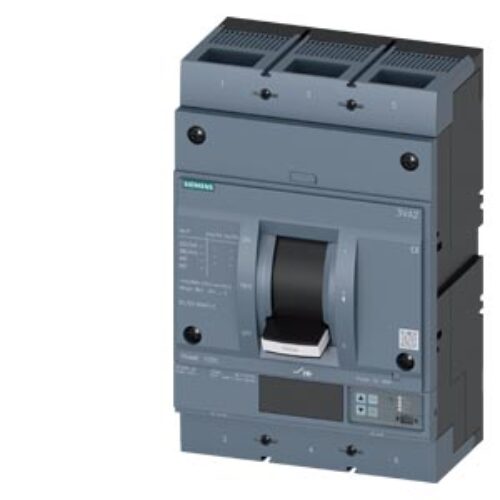 SIEMENS MCCB, 3VA2, 3P, 320…800A, 55kA, ADJUSTABLE TYPE, ETU550LSI