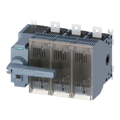 SIEMENS SWITCH DISCONNECTORS, WITH FUSES – 3KF, 3-POLE, FLAT TERMINALS, 400A, 2/1 LV