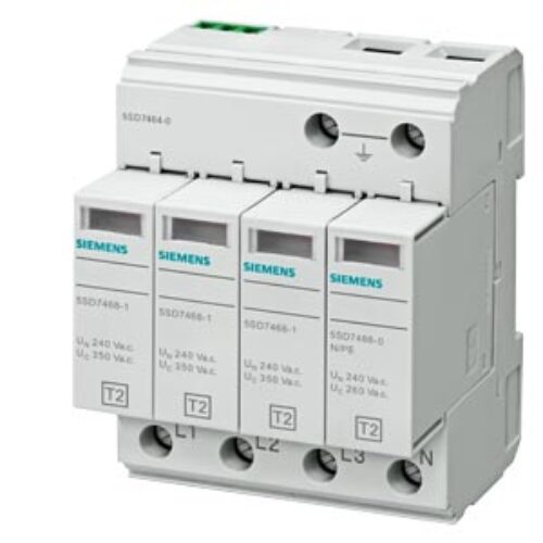 SIEMENS OVERVOLTAGE PROTECTION DEVICES, 5SD, SURGE ARRESTER TYPE 2, 4-POLE, FOR TN-S & TT SYSTEMS, WITHOUT REMOTE SIGNALING