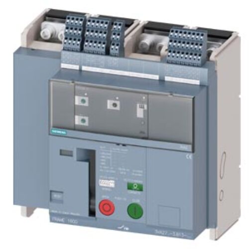 SIEMENS MCCB, 3VA2, 4P, 640…1600A, 85kA, WITH 4 AUX, TRIP ALARM SWITCH, SHUNT RELEASE AND UNDERVOLTAGE RELEASE, ADJUSTABLE TYPE, ETU320-LI