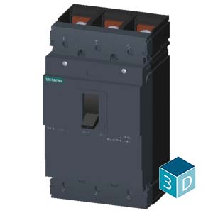 SIEMENS MCCB, 3VM1, 3P, 630A, 36kA, NON ADJUSTABLE TYPE, TM 210 - Gambar 4