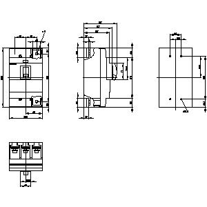 SIEMENS MCCB, 3VM1, 3P, 630A, 36kA, NON ADJUSTABLE TYPE, TM 210 - Gambar 3