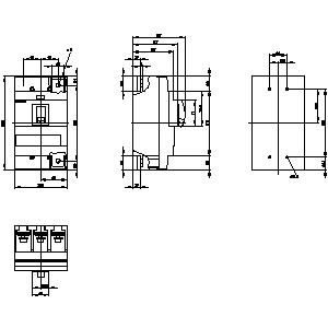 SIEMENS MCCB, 3VM1, 3P, 441...630A, 55kA, ADJUSTABLE TYPE, TM 220 - Gambar 3