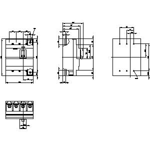 SIEMENS MCCB, 3VM, SWITCH DISCONNECTOR 3VA1 IEC 400 4P SD100 IN 400A WITHOUT OVERLOAD PROECTION - Gambar 3