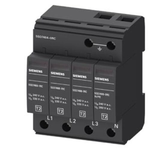 SIEMENS SURGE ARRESTERS, 3P+N, 20kA, TYPE 2, UN 240/415V, UC 335V AC