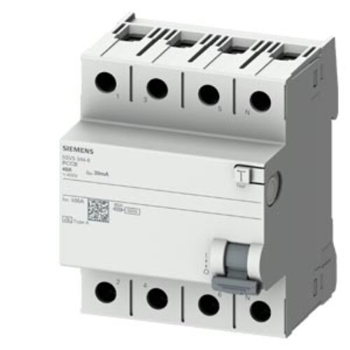 SIEMENS RCCB, 3P+N, 63A, 30mA, 230VAC
