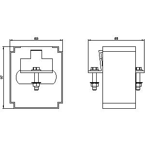 SIEMENS ACC ACB, 3WA/3WL, EXTERNAL CURRENT SENSORS FOR THE N CONDUCTOR FOR MOUNTING ON BUSBAR, SIZE I - Gambar 3