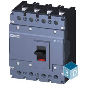 SIEMENS MCCB, 3VJ10, 4P, 50A, 18kA, NON ADJUSTABLE TYPE - Gambar 4