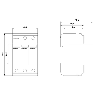 SIEMENS OVERVOLTAGE PROTECTION DEVICES, SURGE ARRESTERS, 5SD, 3P, FOR TN-C SYSTEMS, WITHOUT REMOTE SIGNALING - Gambar 3