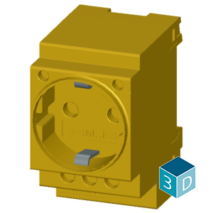 SIEMENS SOCKET OUTLETS ACCORDING TO DIN VDE 0620-1 WITH HINGED LID, YELLOW RAL 1018, 5TE68, 16A, 230 VAC - Gambar 4