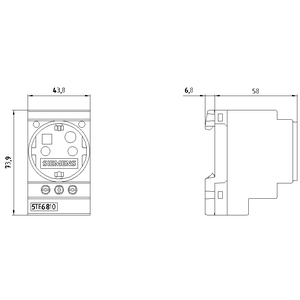 SIEMENS SOCKET OUTLETS ACCORDING TO DIN VDE 0620-1 WITH HINGED LID, YELLOW RAL 1018, 5TE68, 16A, 230 VAC - Gambar 3