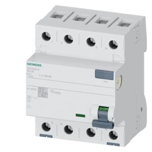 SIEMENS RCCB, 5SV3, 3P+N, 63A, 30mA