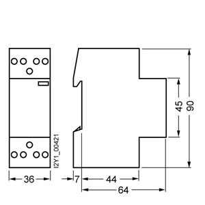 SIEMENS SWITCHING DEVICES, INSTA CONTACTORS WITHOUT MANUAL SWITCH, 5TT5, 25A, 2 NO + 2 NC, 400 VAC - Gambar 3