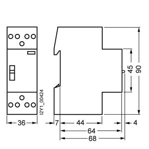 SIEMENS SWITCHING DEVICES, INSTA CONTACTORS WITH MANUAL SWITCH 0/I/AUTOMATIC, 5TT5, 25A, 3 NO + 1 NC, 400 VAC - Gambar 3