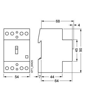 SIEMENS SWITCHING DEVICES, INSTA CONTACTORS WITH MANUAL SWITCH 0/I/AUTOMATIC, 5TT5, 63A, 4 NO, 400 VAC - Gambar 3