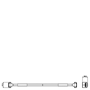 SIEMENS ACC SOFT STARTERS, CONNECTION CABLE (HMI) FOR DOOR MOUNTING 1,0M ROUND - Gambar 3