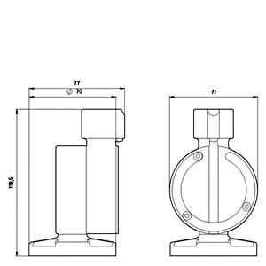 SIEMENS COMMANDING AND SIGNALING DEVICES, SIGNALING COLUMNS, 70 MM DIAMETER, MOUNTING, ADJUSTABLE-SINGLE FEET FOR POSITIONING IN 7,5!0 INCREAMENT, PLASTIC, FOR MOUNTING ON PIPES 8WD44 - Gambar 3