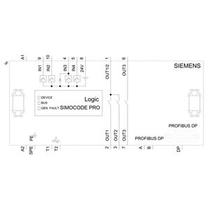 SIEMENS SIMOCODE, 3UF, PROFIBUS DP INTERFACE, 12 Mbit/s, RS 485 4 I/3 O FREELY ASSIGNABLE, INPUT FOR THERMISTOR CONNECTION, MONOSTABLE RELAY OUTPUTS, CAN BE EXPANDED WITH EXPANSION MODULES - Gambar 6