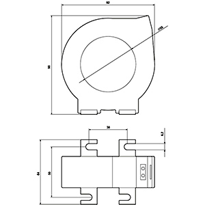 SIEMENS SIMOCODE, RESIDUAL CURRENT TRANSFORMER FOR RESIDUAL CURRENT MONITORING BUSHING OPENING 55 mm RESIDUAL CURRENT 30 mA...40 A - Gambar 3