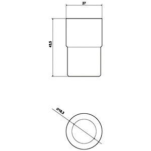 SIEMENS COMMANDING AND SIGNALING DEVICES, SIGNALING COLUMNS, 70 MM DIAMETER, MOUNTING, 8WD44, ADAPTER FOR MOUNTING ON PIPES ACCORDING TO NPT, MOUNTING ON PIPES, 25 MM, WITH NPT 1/2" THREAD - Gambar 3