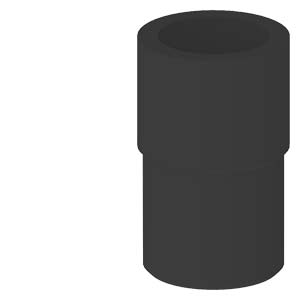 SIEMENS COMMANDING AND SIGNALING DEVICES, SIGNALING COLUMNS, 70 MM DIAMETER, MOUNTING, 8WD44, ADAPTER FOR MOUNTING ON PIPES ACCORDING TO NPT, MOUNTING ON PIPES, 25 MM, WITH NPT 1/2" THREAD - Gambar 2