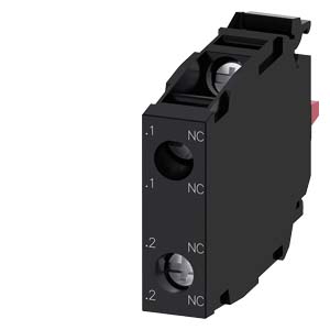 SIEMENS CONTACT MODULE WITH 2 CONTACT ELEMENTS, 2 NC, SCREW TERMINAL, FOR FRONT PLATE MOUNTIING