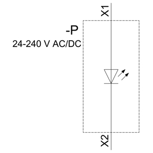SIEMENS PILOT LAMP, LED MODULE WITH INTEGRATED LED, 24-240 V AC/DC, RED, SCREW TERMINAL, FOR FRONT PLATE MOUNTING - Gambar 6