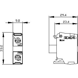 SIEMENS PILOT LAMP, LED MODULE WITH INTEGRATED LED, 24-240 V AC/DC, RED, SCREW TERMINAL, FOR FRONT PLATE MOUNTING - Gambar 3