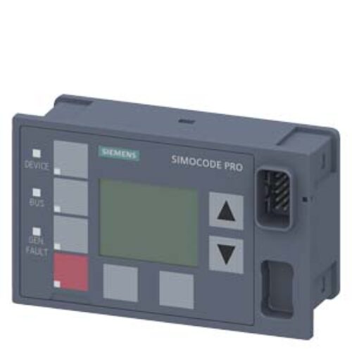SIEMENS SIMOCODE, 3UF, OPERATOR PANEL WITH DISPLAY FOR SIMOCODE PR V, NSTALLATION IN CONTROL CABINET DOOR OR FRONT PLATE, CAN BE PLUGGED ONTO BASIC UNIT OR EXTENSION MODULES