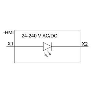 SIEMENS PILOT LAMP, LED MODULE WITH INTEGRATED LED, 24-240 V AC/DC, RED, SCREW TERMINAL, FOR FRONT PLATE MOUNTING - Gambar 5