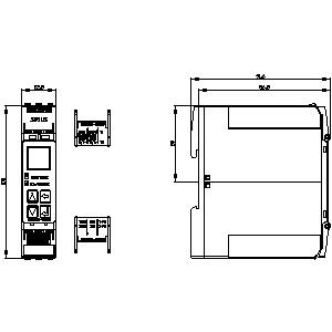 SIEMENS MONITORING RELAYS, TEMPERATURE RELAYS 3RS2, TEMPERATURE MONITORING RELAYS DIGITAL DEVICE, 1 SENSOR, 2 THRESHOLD VALUES, CONTACT 2 CO, PT100, PT1000, KTY83-110, KTY84, NTC, TYPE J, K, T, E, N, S, R, B, 24…240 VAC/DC - Gambar 3