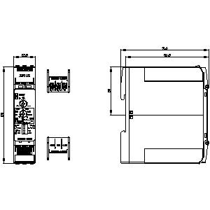SIEMENS MONITORING RELAYS, TEMPERATURE RELAYS 3RS2, TEMPERATURE MONITORING RELAYS ANALOG MULTI-FUNCTION DEVICE, 1 SENSOR, 1 THRESHOLD VALUE, OVERSHOOT, UNDERSHOOT, CONTACT 1 CO, PT100, TYPE J, K 24…240 VAC/DC - Gambar 3