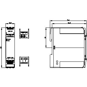 SIEMENS MONITORING RELAYS, TEMPERATURE RELAYS 3RS2, SENSOR EXPANSION MODULES, PT100, PT1000, KTY83-110, KTY84, NTC, FOR 3RS26/3RS28 DIGITAL DEVICES, 24 VAC/DC - Gambar 3