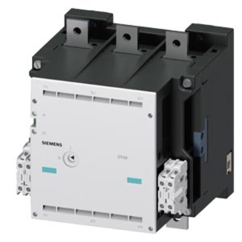 SIEMENS MOTOR STARTER CONTACTOR, 3TF6, 3P, 630…700A, 335kW, 4NO+4NC, 200…240VAC COIL, SIZE S14