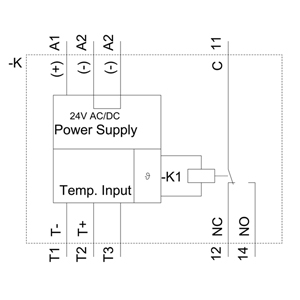 SIEMENS MONITORING RELAYS, TEMPERATURE RELAYS 3RS2, TEMPERATURE MONITORING RELAYS ANALOG MULTI-FUNCTION DEVICE, 1 SENSOR, 1 THRESHOLD VALUE, OVERSHOOT, UNDERSHOOT, CONTACT 1 CO, PT100, TYPE J, K 24…240 VAC/DC - Gambar 6