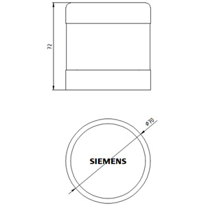 SIEMENS COMMANDING AND SIGNALING DEVICES, SIGNALING COLUMNS, 70 MM DIAMETER, ACOUSTIC ELEMENTS, BUZZER ELEMENTS, 85 DB, 8WD44, 230 VAC BLACK - Gambar 3
