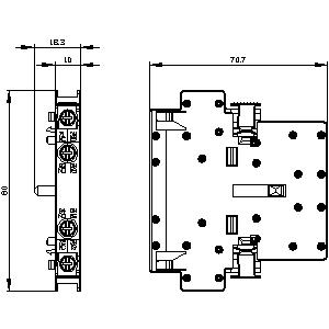 SIEMENS ACC MOTOR STARTER CONTACTOR, 3RT1, SECOND LATERAL AUXILIARY SWITCH, 1NO+1NC - Gambar 3