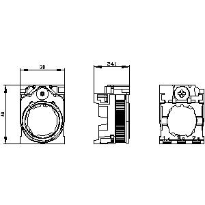 SIEMENS ACC PILOT LAMP, HOLDER, 3 WAY, PLASTIC - Gambar 3