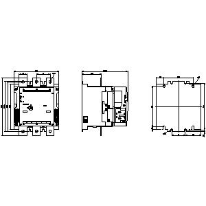 SIEMENS MOTOR STARTER CONTACTOR, 3TF6, 3P, 820...910A, 450kW, 4NO+4NC, 200...240 VAC COIL - Gambar 3