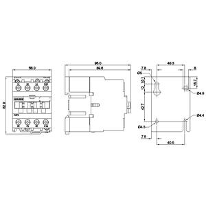 SIEMENS POWER CONTACTOR, SINOVA, 3MT7, 3P, 32…40A, 15kW, 1NO, 230V, SIZE S2 - Gambar 3