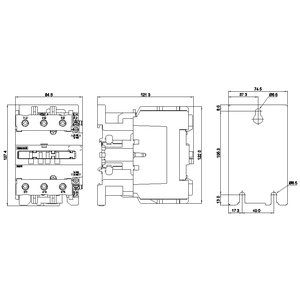SIEMENS POWER CONTACTOR, SINOVA, 3MT7, 3P, 95…125A, 45kW, 1NO+1NC, SIZE S4 - Gambar 3