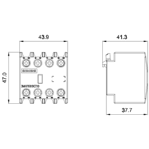 SIEMENS ACCESSORIES FOR CONTACTORS, MOTOR STARTER 1 (SINOVA), 3MT7, 3 NO+1 NC, FRONT MOUNTING POSITION - Gambar 3