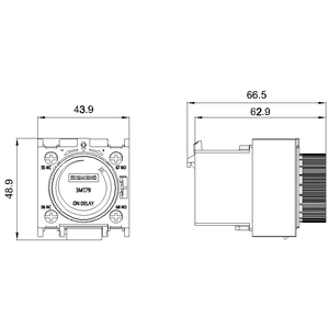 SIEMENS ACC SINOVA CONTACTOR, 3MT7, PNEUMATIC TIMER, 1NO+1NC, ON DELAY 0,1...3 SECOND - Gambar 3