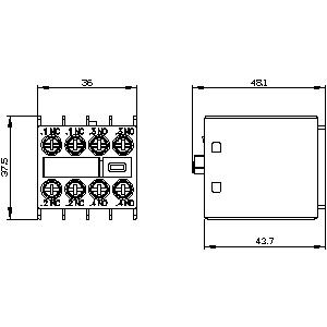 SIEMENS ACC MOTOR STARTER CONTACTOR, AUXILIARY SWITCH ON THE FRONT 2NO+NC FOR CONTACTOR 3RT2 AND CONTACTOR RELAY 3RH2, SIZE S00 & S3 - Gambar 4