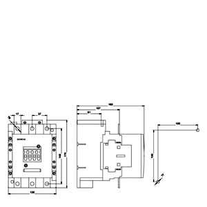 SIEMENS MOTOR STARTER CONTACTOR, 3RT5, 3P, 150...185A, 75kW, 2NO+2NC, 110...127 VAC/DC COIL, SIZE S6 - Gambar 3
