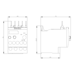 SIEMENS MOTOR STARTER OVERLOAD, 3RU6, 0,45...0,63A, SIZE S00, FOR MOUNTING ON CONTACTOR - Gambar 4