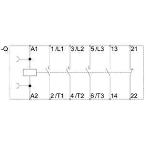 SIEMENS MOTOR STARTER CONTACTOR, 3RT6, 38...50A, 18,5kW, 1NO+1NC, 110 VAC COIL, SIZE S0 - Gambar 7