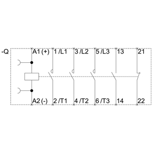 SIEMENS MOTOR STARTER CONTACTOR, 3RT6, 3P, 32...50A, 15kW, 24VDC COIL, 1NO+1NC, SIZE S0 - Gambar 7