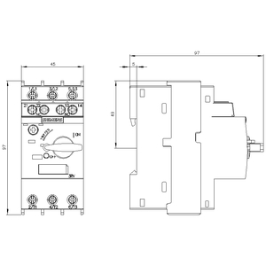SIEMENS MOTOR STARTER PROTECTION, 3RV6, 28A, 15kW, 1NO+1NC, SIZE S0 - Gambar 4